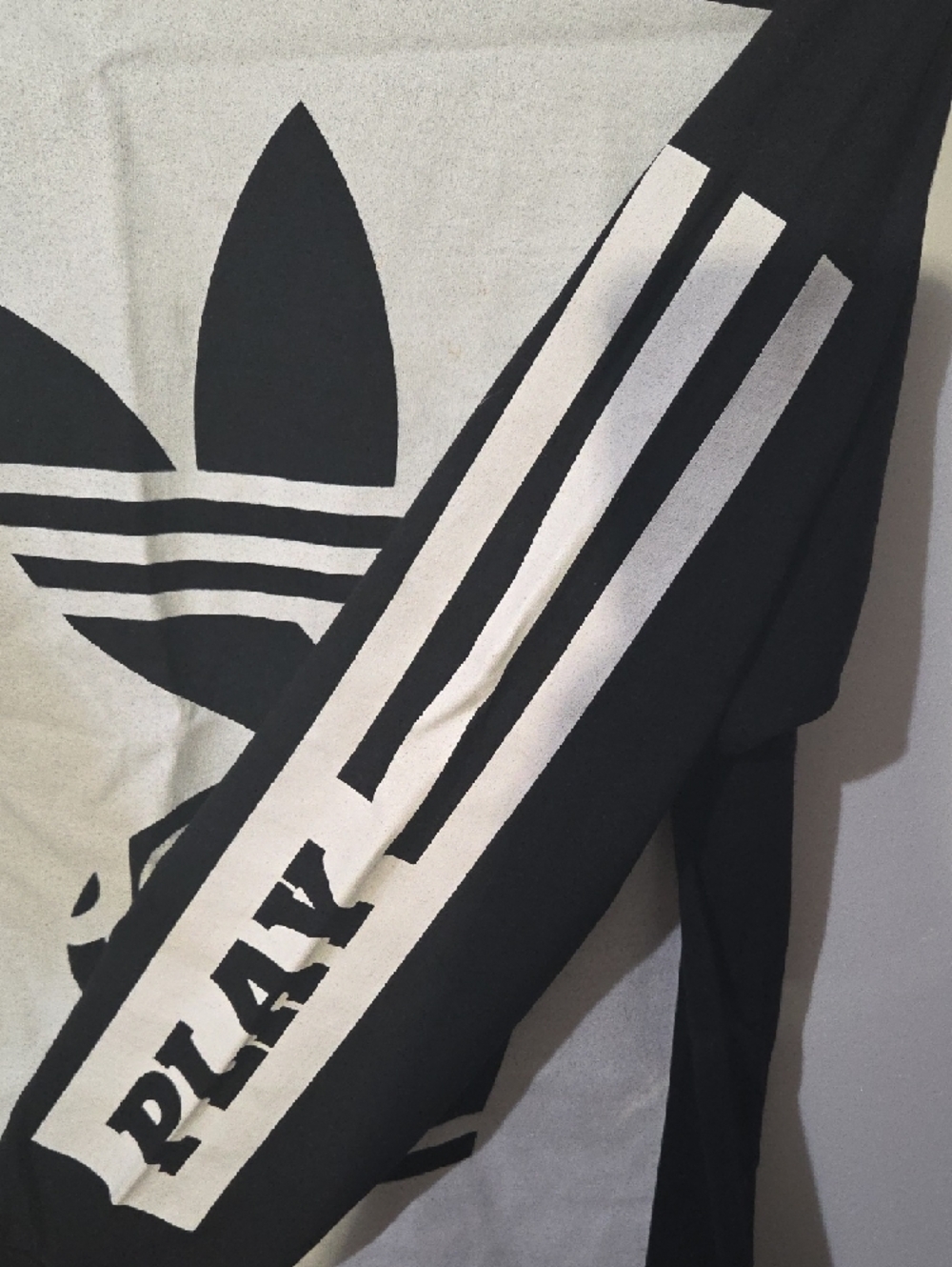 Aintnobodycool Adidas x Playboy - Black & White Graphic Long Sleeve Tee - Picture 5 of 6